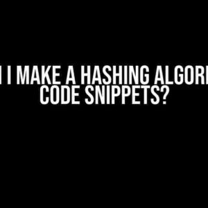 How Can I Make a Hashing Algorithm for Code Snippets?