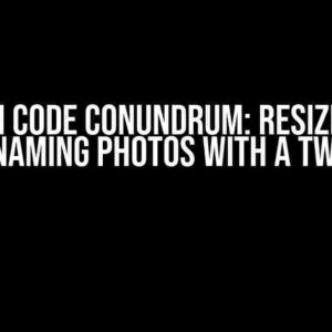 Python Code Conundrum: Resizing and Renaming Photos with a Twist